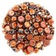 Czech 2-hole Cabochon beads 6mm Jet Sunset Full